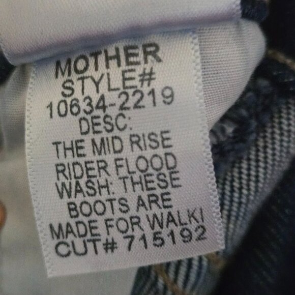 Mother Mid Rise Rider Flood These Boots Are Made For Walkin Size 25 - Picture 12 of 12